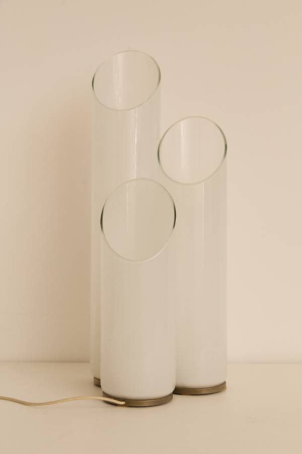 Glass Cylinder Table Lamp