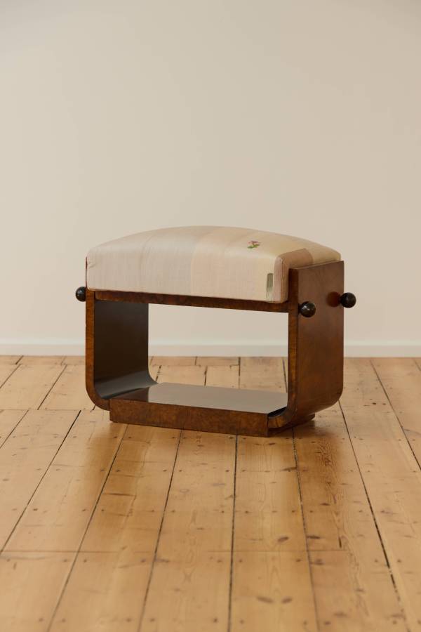 Art Deco Silk Stool
